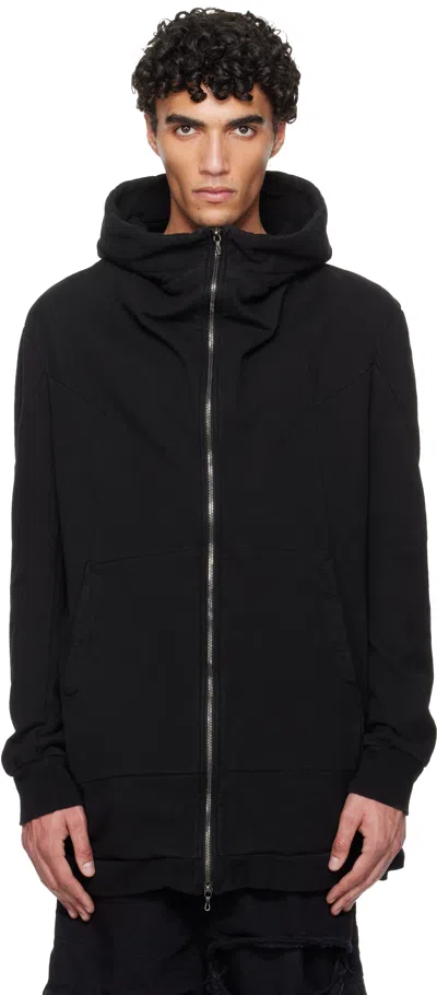 Julius Black Twisted Tuck Hoodie In Black