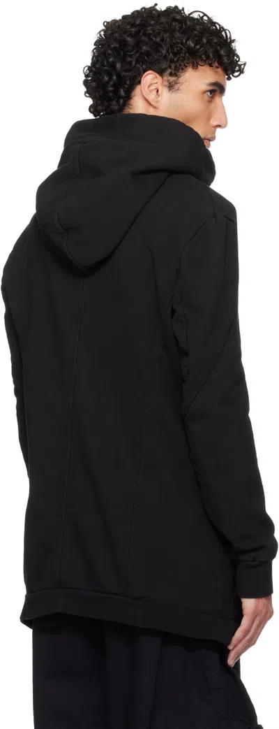 Julius Black Twisted Tuck Hoodie In Black