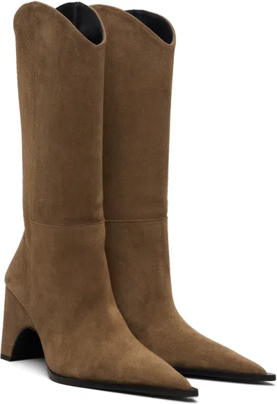 Coperni Brown Cowboy Bridge Boots In Brown