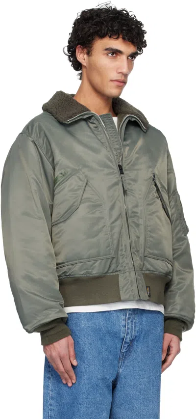 Wtaps Khaki Drab Es Bomber Jacket In Green