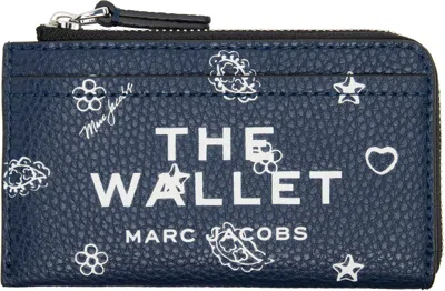 Marc Jacobs Logo Wallet In Blue