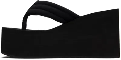Coperni Women Branded Wedge Sandals In Black