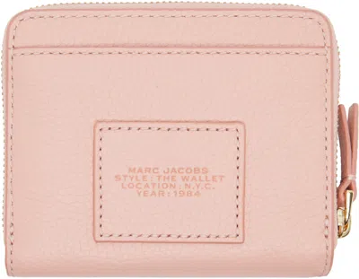 Marc Jacobs The Leather Mini Compact Wallet In Pink