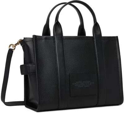 Marc Jacobs Structured Medium Tote With Textured Leather Finish In Black