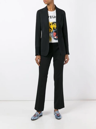 Shop Gucci Tailored Ankle Length Trousers In Black