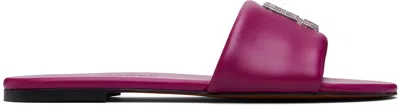 Marc Jacobs The Pave J Marc Snapshot Slide Sandals In Purple