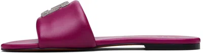 Marc Jacobs The Pave J Marc Snapshot Slide Sandals In Purple