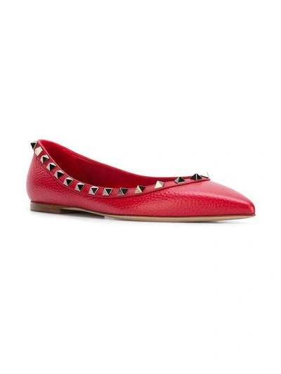 Shop Valentino Garavani Rockstud Ballerinas