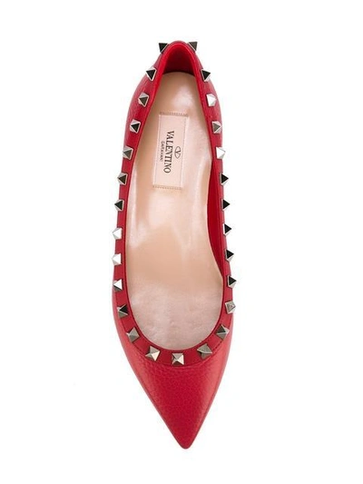 Shop Valentino Garavani Rockstud Ballerinas