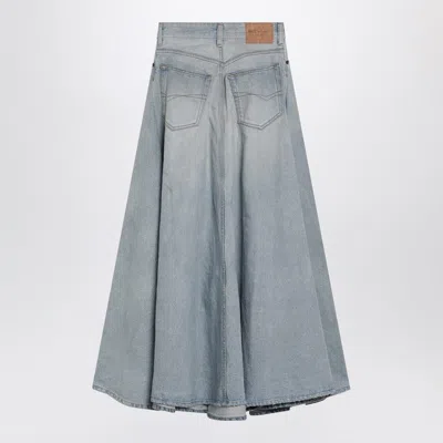 Balenciaga Maxi Skirt With Innovative Design And Five-pocket Style In Blue