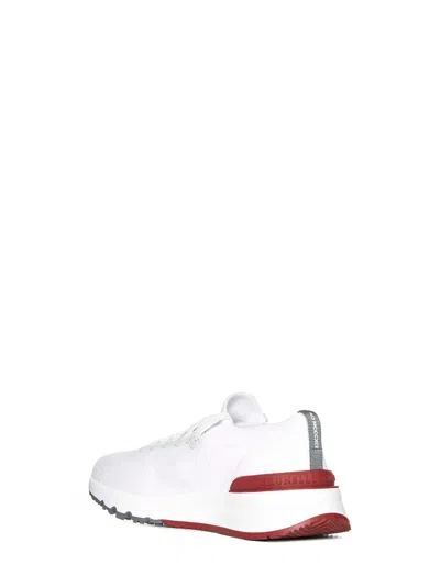 Brunello Cucinelli Low-top Knitted Sneakers In White