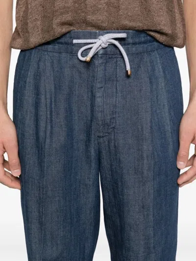 Brunello Cucinelli Drawstring Jeanss In Multi