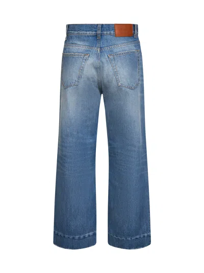 Chloé Women Dream Blue Denim High-rise Cropped Jeans In Multi