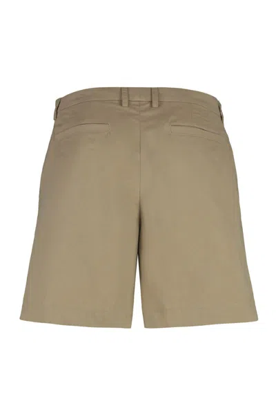 Apc A.p.c. Crew Cotton Bermuda Shorts In Neutral