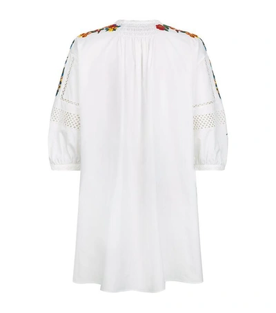 Shop Valentino Embroidered Shirt Dress