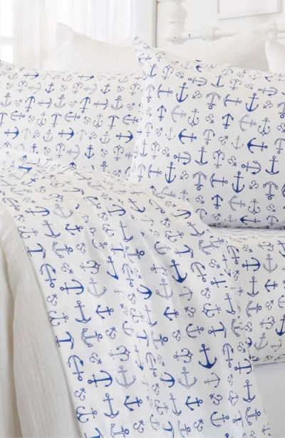 Woven & Weft Coastal Microfiber Sheet Set In Blue