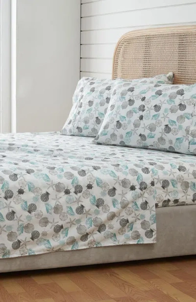 Woven & Weft Coastal Microfiber Sheet Set In Multi