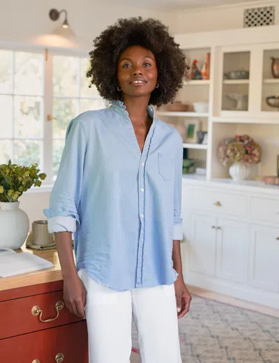 Frank & Eileen Eileen Ruffle In Blue