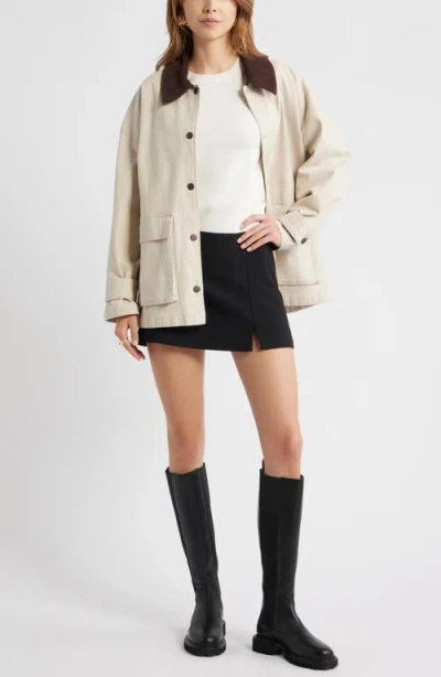 Open Edit Canvas Barn Jacket In Neutral
