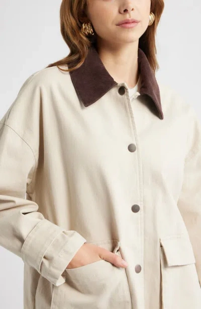 Open Edit Canvas Barn Jacket In Neutral