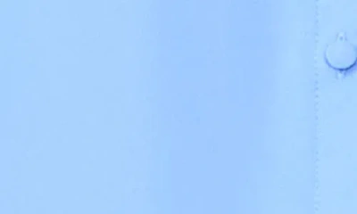 Cece Bow Sleeve Button-up Top In Blue