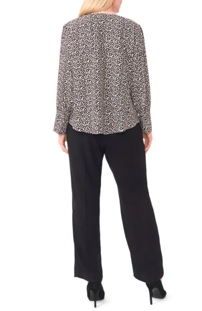 Halogenr Halogen(r) Flower Dot Wrap Top In Brown