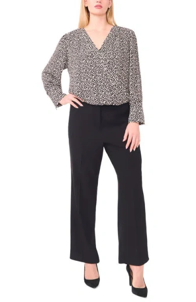Halogenr Halogen(r) Flower Dot Wrap Top In Brown