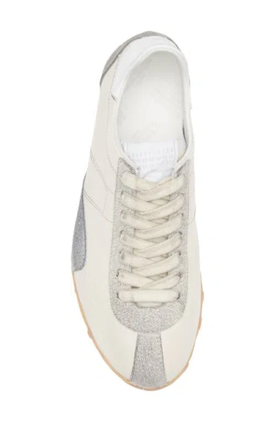 Maison Margiela Sprinters Beige Sneaker With Insert Design And Notched Sole In Leather Woman In Multi
