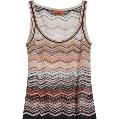 Missoni Women Multicolor Chevron Lam Tank Top, Xxl Luxury Tops For Women Darveys