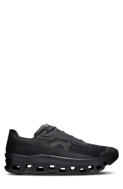 On Running Black Mesh Cloudmster Sneakers In Black