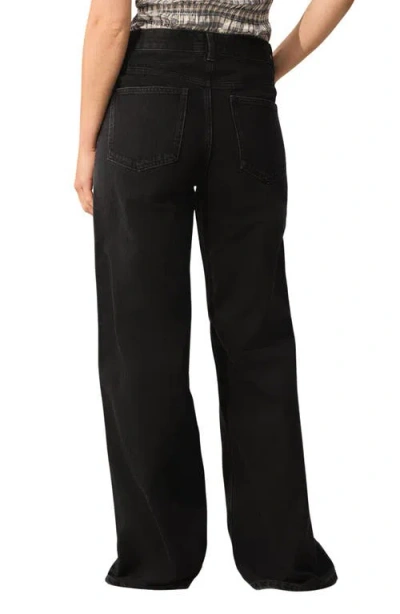 Next Wide Leg Jeans In Black