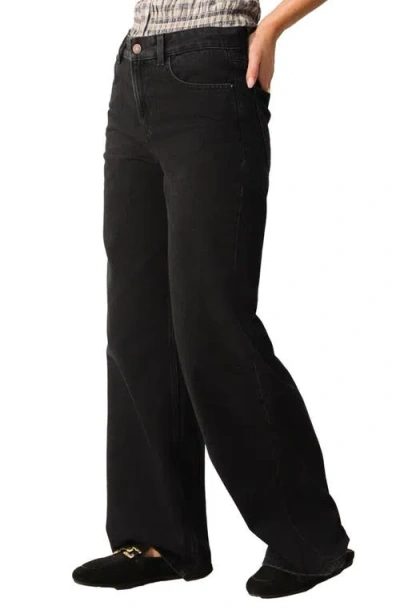 Next Wide Leg Jeans In Black
