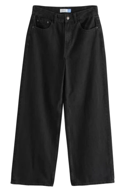 Next Wide Leg Jeans In Black