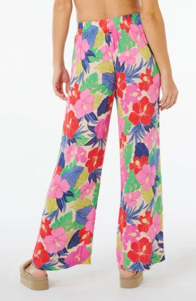 Rip Curl Print Wide Leg Pants In Multi