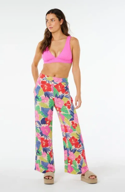 Rip Curl Print Wide Leg Pants In Multi