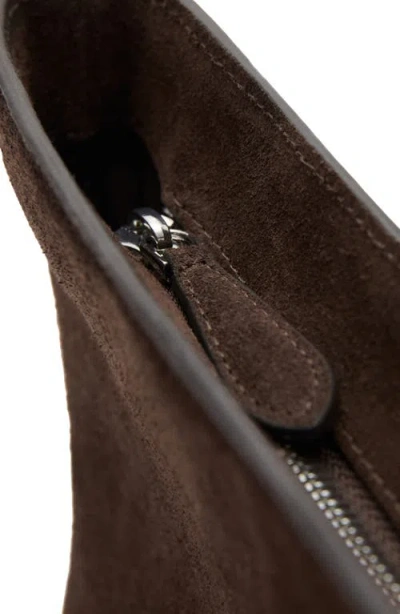 Mango Suede Shopper Bag In Brown