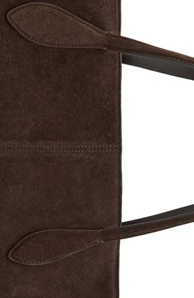 Mango Suede Shopper Bag In Brown