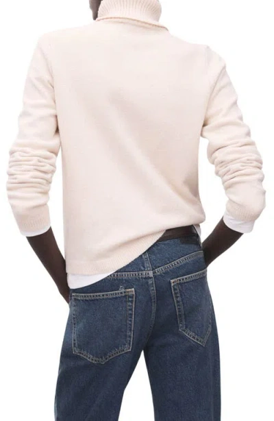 Mango Turtleneck Sweater In Metallic