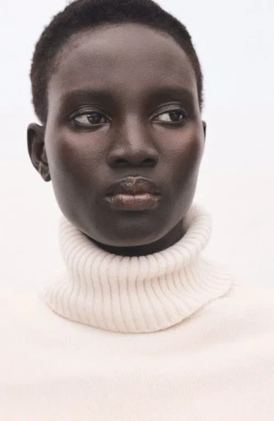 Mango Turtleneck Sweater In Metallic