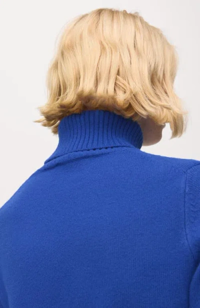 Mango Turtleneck Sweater In Blue