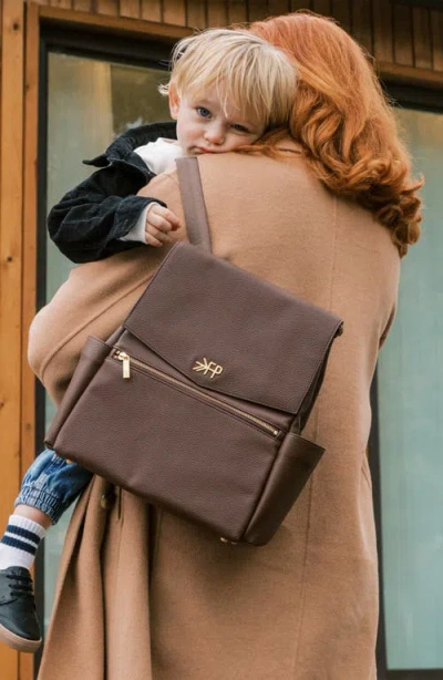 Freshly Picked Mini Classic Diaper Backpack In Brown