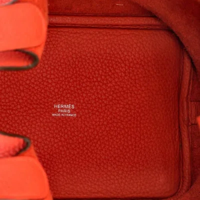 Pre-owned Hermes  Hermes Picotin Lock Bag Clemence Pm In Red