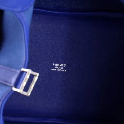 Pre-owned Hermes  Hermes Cargo Picotin Lock Bag Canvas And Swift Pm In Blue