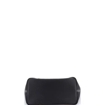 Pre-owned Hermes  Hermes Pursangle Tote Canvas With Leather In Black