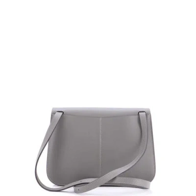 Pre-owned Hermes  Hermes Halzan Bag Evercolor 25 In Gray