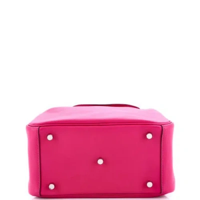Pre-owned Hermes  Hermes Lindy Bag Evercolor 26 In Pink