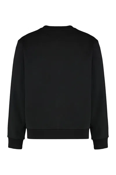 Mcm Classic Logo Sweatshirt In Organic Cotton In Black