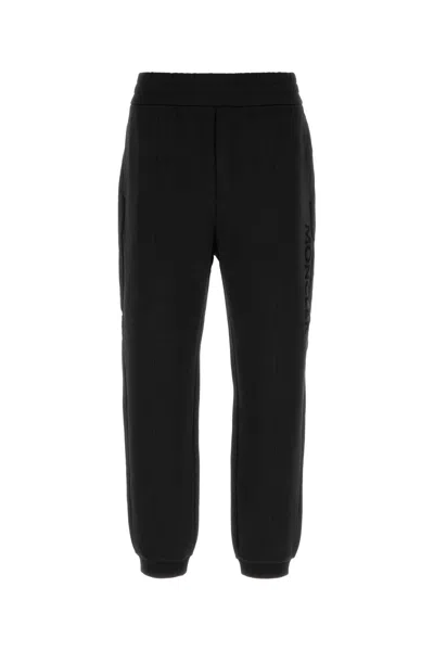 Moncler Comfortable Cotton Joggers Featuring Side Pockets In Black