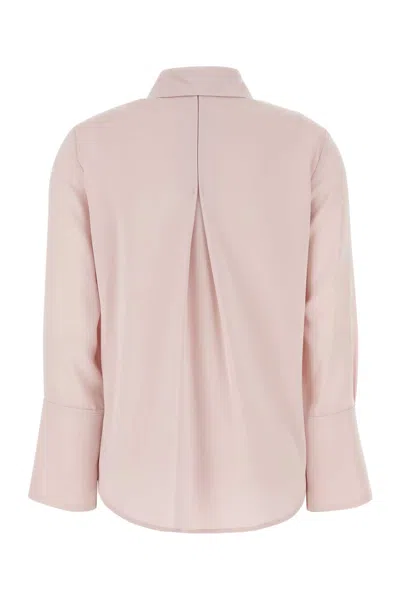 Max Mara Pastel Pink Stretch Silk Oliera Shirt In Pink
