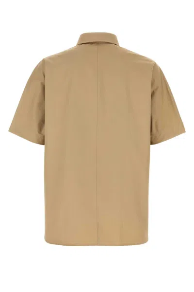 Givenchy Men Beige Cotton Shirt In Brown